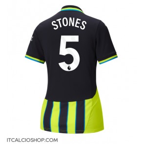 Manchester City John Stones #5 Seconda Maglia Femmina 2024-25 Manica Corta